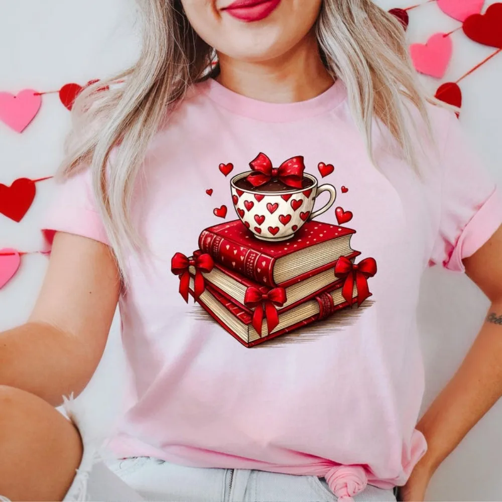 Book Lover Valentine T-Shirt Book and Coffee Valentines Shirt Book Lover Valentine Gift Reading Valentine O-neck Tops
Book Lover Valentine T-Shirt Book and Coffee Valentines Shirt Book Lover Valentine Gift Reading Valentine O-neck Tops