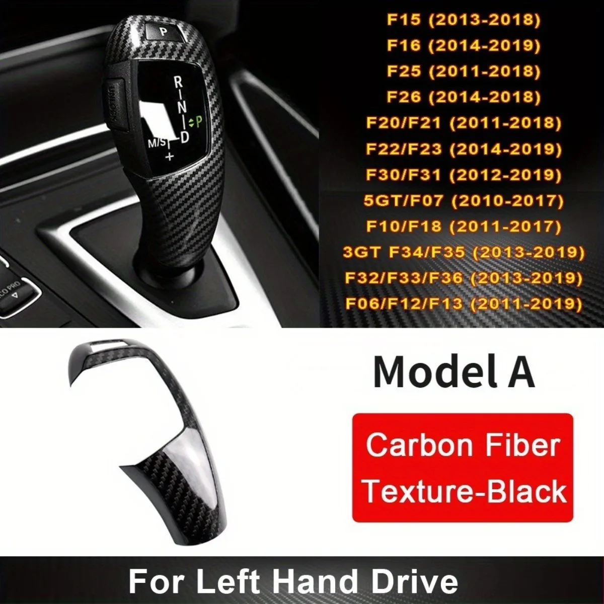 For BMW F30 F10 F15 F07 F20 F21 F22 F32 F34 Carbon Look Gear Plate Right/Left Drive Gear Decoration Plate Trim Modification
For BMW F30 F10 F15 F07 F20 F21 F22 F32 F34 Carbon Look Gear Plate Right/Left Drive Gear Decoration Plate Trim Modification