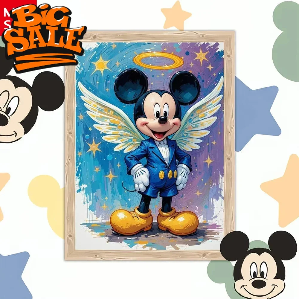Disney DIY Digital Oil Painting Mickey Mouse Mosaic Cartoon Angel Children's Room Decoration Christmas Gift without frame
Disney DIY Digital Oil Painting Mickey Mouse Mosaic Cartoon Angel Children's Room Decoration Christmas Gift without frame