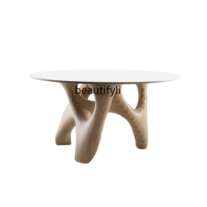 P Medieval solid wood dining table dining chair combination household small apartment round table Nordic modern simplicity
P Medieval solid wood dining table dining chair combination household small apartment round table Nordic modern simplicity