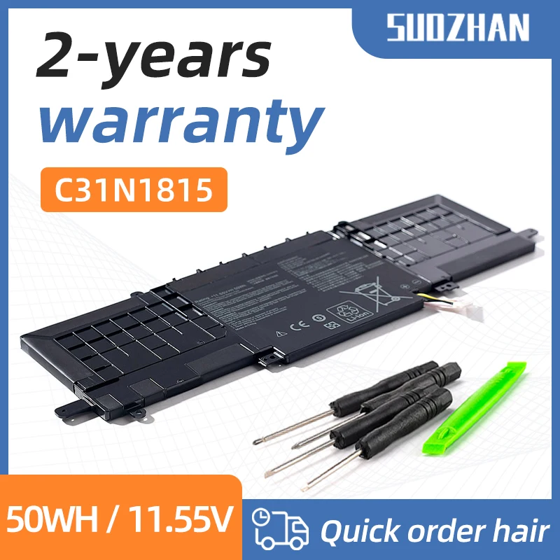 SUOZHAN 11.55V 50Wh C31N1815 Laptop Battery For Asus ZenBook 13 U3300FN UX333 UX333F UX333FA UX333FN BX333FN RX333FA RX333FN
SUOZHAN 11.55V 50Wh C31N1815 Laptop Battery For Asus ZenBook 13 U3300FN UX333 UX333F UX333FA UX333FN BX333FN RX333FA RX333FN