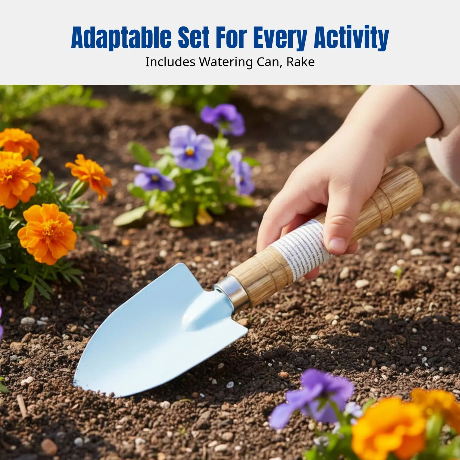 Kids Garden Tool Kit, Iron Rake Watering Can, Multi-Functional Sandbox Play Set, Sturdy, Wooden Handle
Kids Garden Tool Kit, Iron Rake Watering Can, Multi-Functional Sandbox Play Set, Sturdy, Wooden Handle