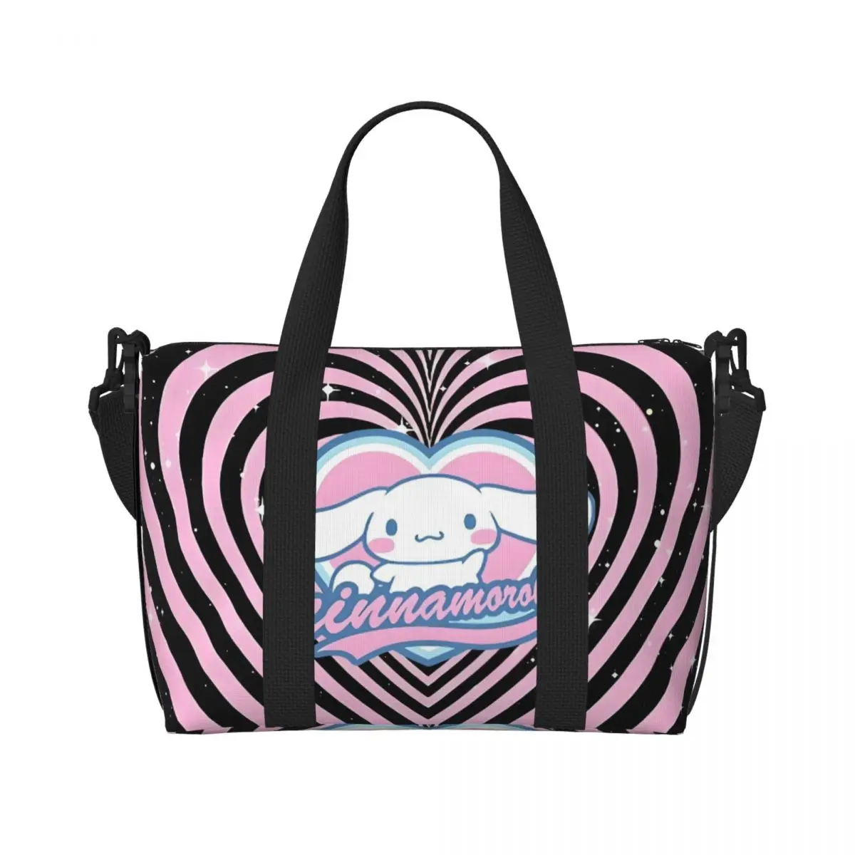 Пляжная большая сумка Sanrio с героями мультфильмов Cinnamoroll для женщин, Kawaii Heart, аниме, большое отделение, пляжные дорожные сумки для спортзала
Пляжная большая сумка Sanrio с героями мультфильмов Cinnamoroll для женщин, Kawaii Heart, аниме, большое отделение, пляжные дорожные сумки для спортзала