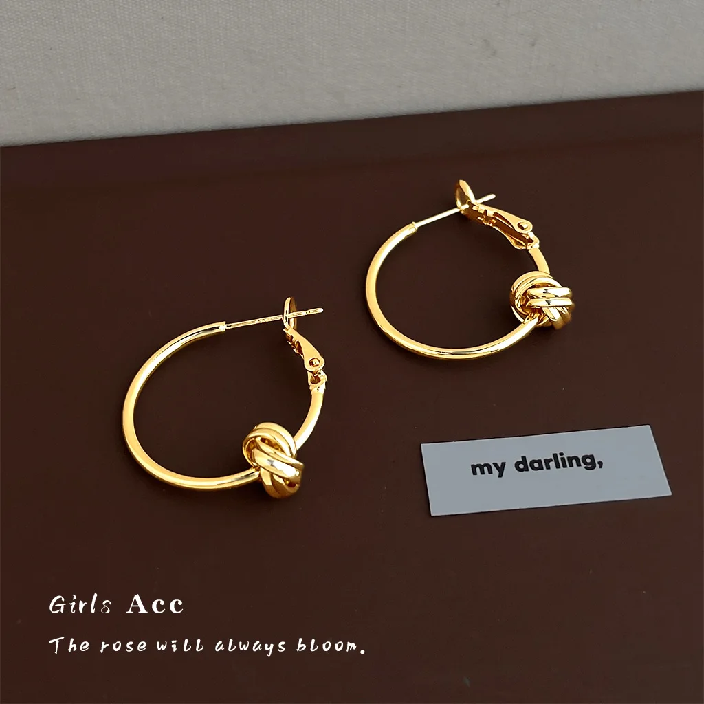 Niche Luxury Advanced Sense Women Ear Drop Fashion Personalized Knot Geometric Ear Hoops Smooth Plain Circle Design Ear Jewelry
Niche Luxury Advanced Sense Women Ear Drop Fashion Personalized Knot Geometric Ear Hoops Smooth Plain Circle Design Ear Jewelry