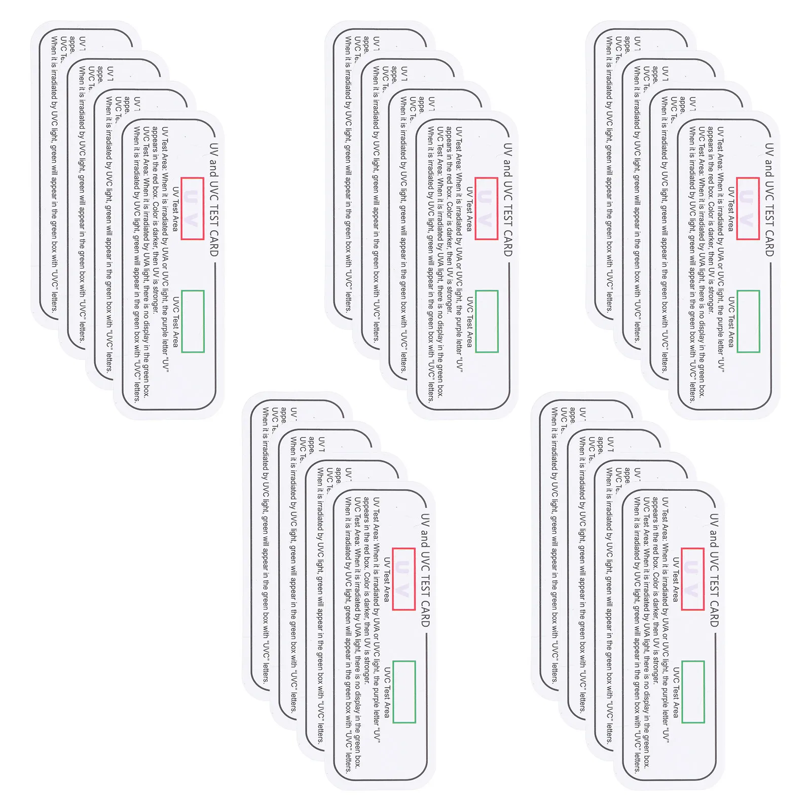 20Pcs Uv Indicator Cards Uvc Uva Testing Strips for Uv Sterilizer Lamps Light Effect Verification Fast Plug-and-Play Indoor
20Pcs Uv Indicator Cards Uvc Uva Testing Strips for Uv Sterilizer Lamps Light Effect Verification Fast Plug-and-Play Indoor