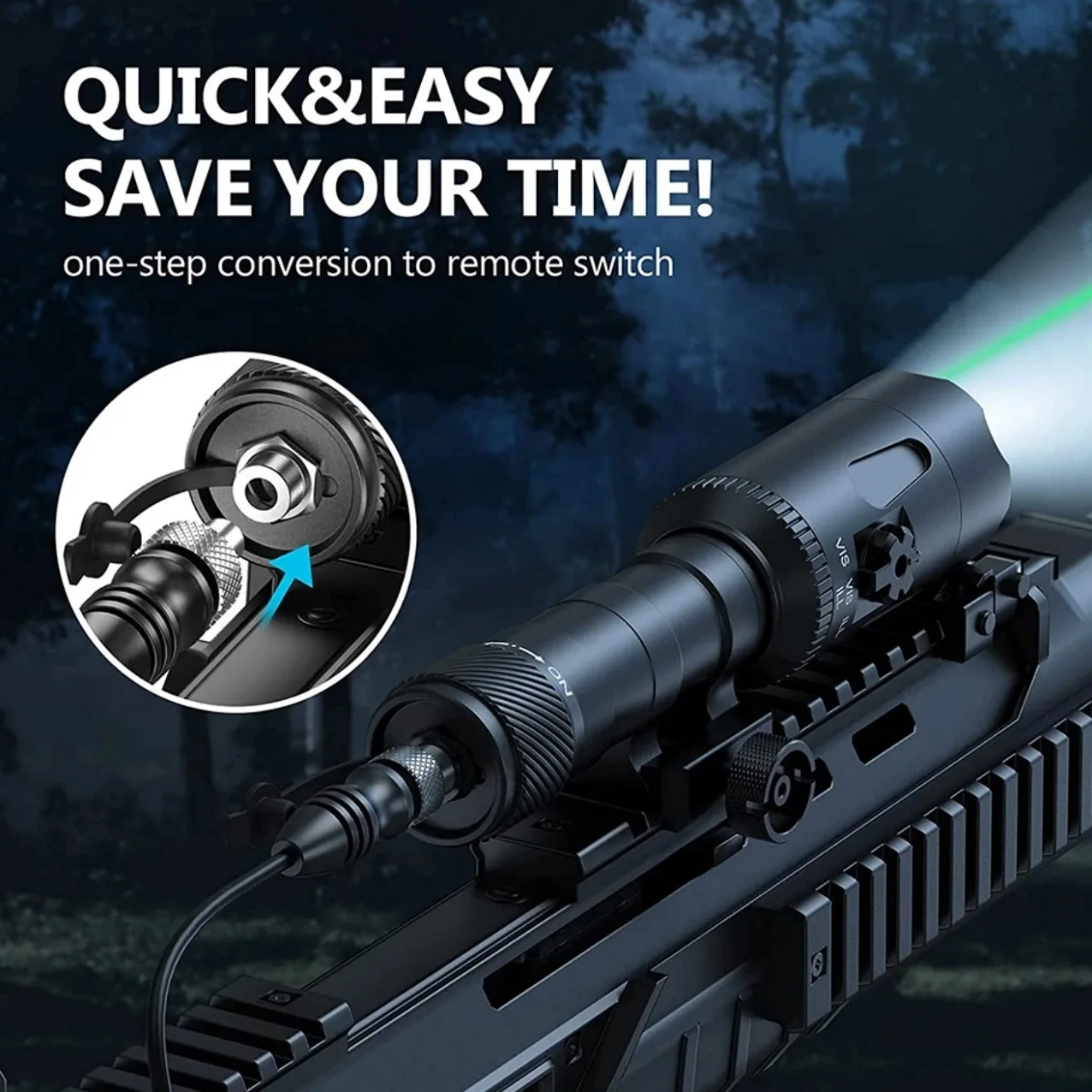 SFD-061 Tactical Rifle Flashlight 1680 Lumens Green Beam Light Combo Rechargeable Torch with M-rail for Hunting Hiking
SFD-061 Tactical Rifle Flashlight 1680 Lumens Green Beam Light Combo Rechargeable Torch with M-rail for Hunting Hiking