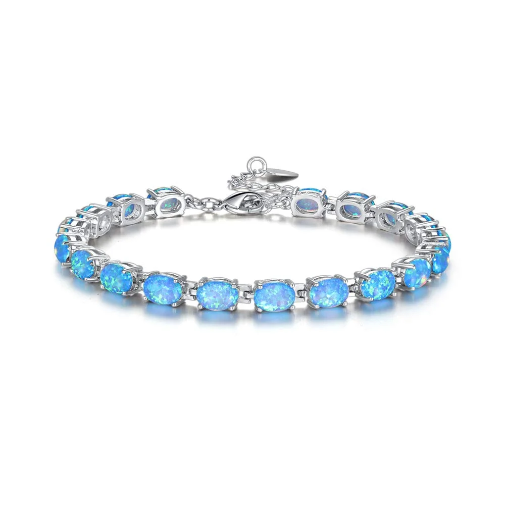 Opal Bracelet for Women, Oval Cut Blue Opal Link Bracelet, Dainty Ocean Inspired Statement Jewelry Gift for Her, Daily Wear
Opal Bracelet for Women, Oval Cut Blue Opal Link Bracelet, Dainty Ocean Inspired Statement Jewelry Gift for Her, Daily Wear