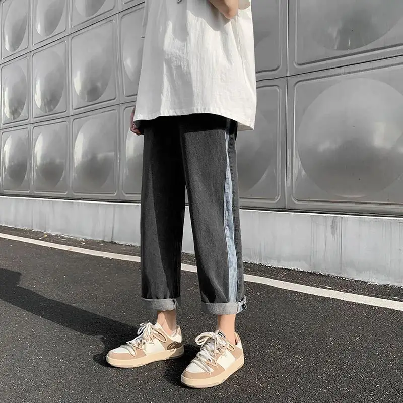Men's Summer Thin Straight Leg Casual Jeans Loose Fit High Street Style Patchwork Wide Leg Pants Cotton 100% Youth Trend
Men's Summer Thin Straight Leg Casual Jeans Loose Fit High Street Style Patchwork Wide Leg Pants Cotton 100% Youth Trend