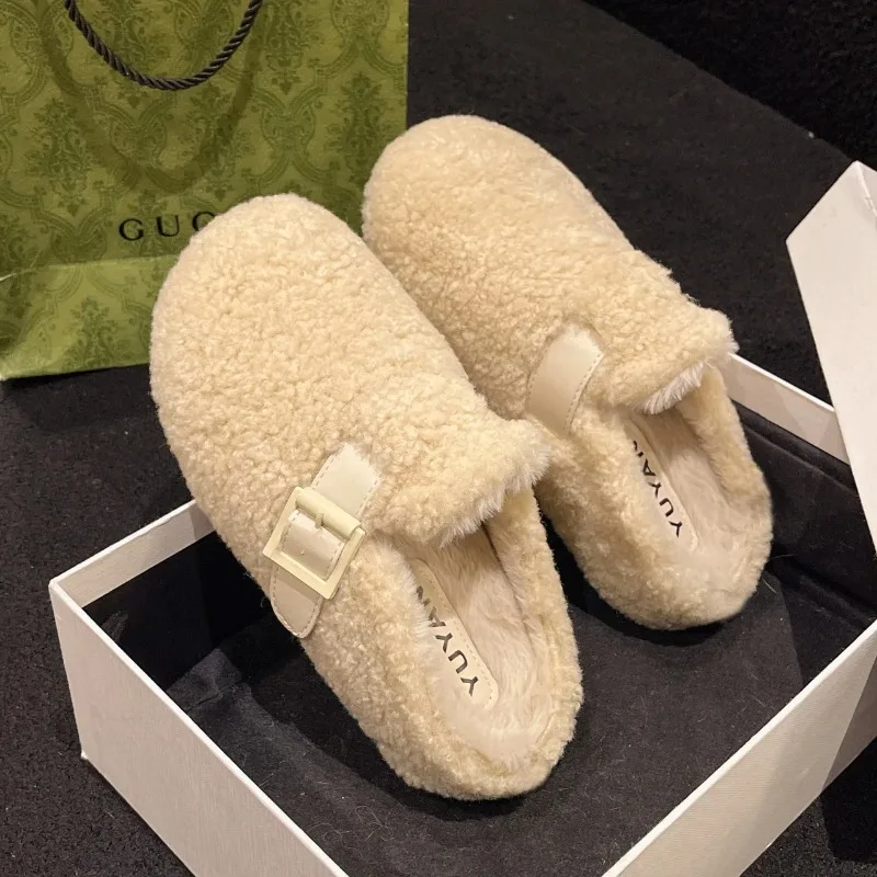 Women Winter Warm Plush Teddy Fur Mules With Buckle Soft Footbed Fluffy Slide Slippers for Ladies Indoor and Outdoor House Shoes
Women Winter Warm Plush Teddy Fur Mules With Buckle Soft Footbed Fluffy Slide Slippers for Ladies Indoor and Outdoor House Shoes