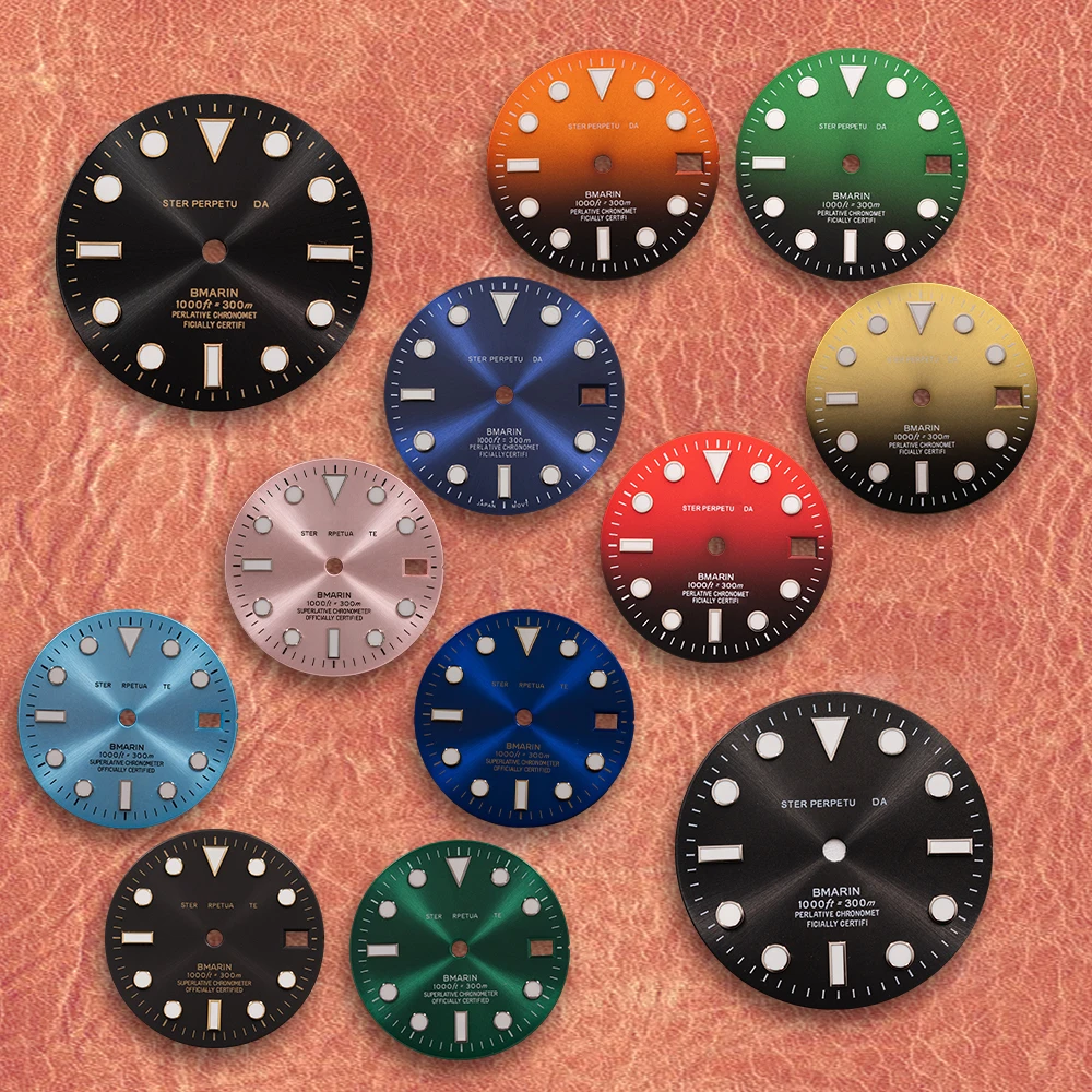 S Logo 28.5mm SUB 3 o'clock calendar or no calendar Dial Ice Blue Luminous Fit NH35/NH36 Movement Watch Modification Accessories
S Logo 28.5mm SUB 3 o'clock calendar or no calendar Dial Ice Blue Luminous Fit NH35/NH36 Movement Watch Modification Accessories