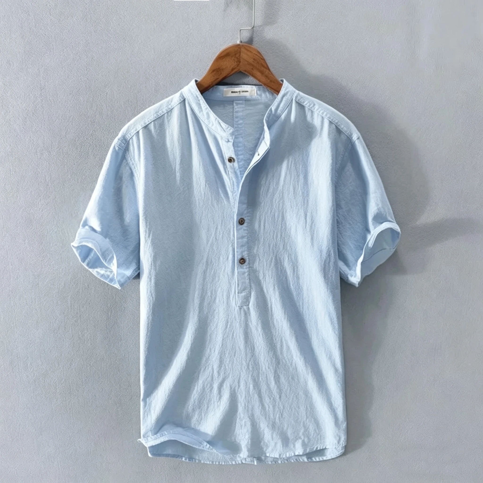 Chemises à manches courtes pour hommes, en coton , couleur unie, col Henley, décontracté, Style plage, vacances hawaïennes, été
Chemises à manches courtes pour hommes, en coton , couleur unie, col Henley, décontracté, Style plage, vacances hawaïennes, été