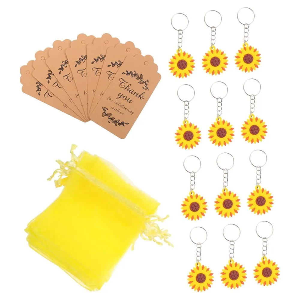 20/50Pcs Sunflower Keychain Organza Gift Bags Baby Shower Souvenir Favors for Guests Wedding Birthday Party Thanksgiving Gifts
20/50Pcs Sunflower Keychain Organza Gift Bags Baby Shower Souvenir Favors for Guests Wedding Birthday Party Thanksgiving Gifts