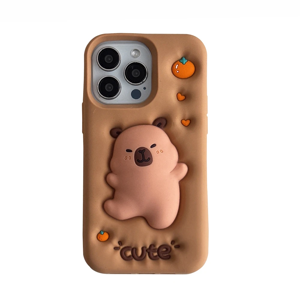 For iPhone 12, 13, 14, 14Plus, 15, 15Plus, 16 Pro Max 3D Cute Cartoon Capybara, Soft Silicone Phone Case, Back Cover Skin, Shell
For iPhone 12, 13, 14, 14Plus, 15, 15Plus, 16 Pro Max 3D Cute Cartoon Capybara, Soft Silicone Phone Case, Back Cover Skin, Shell
