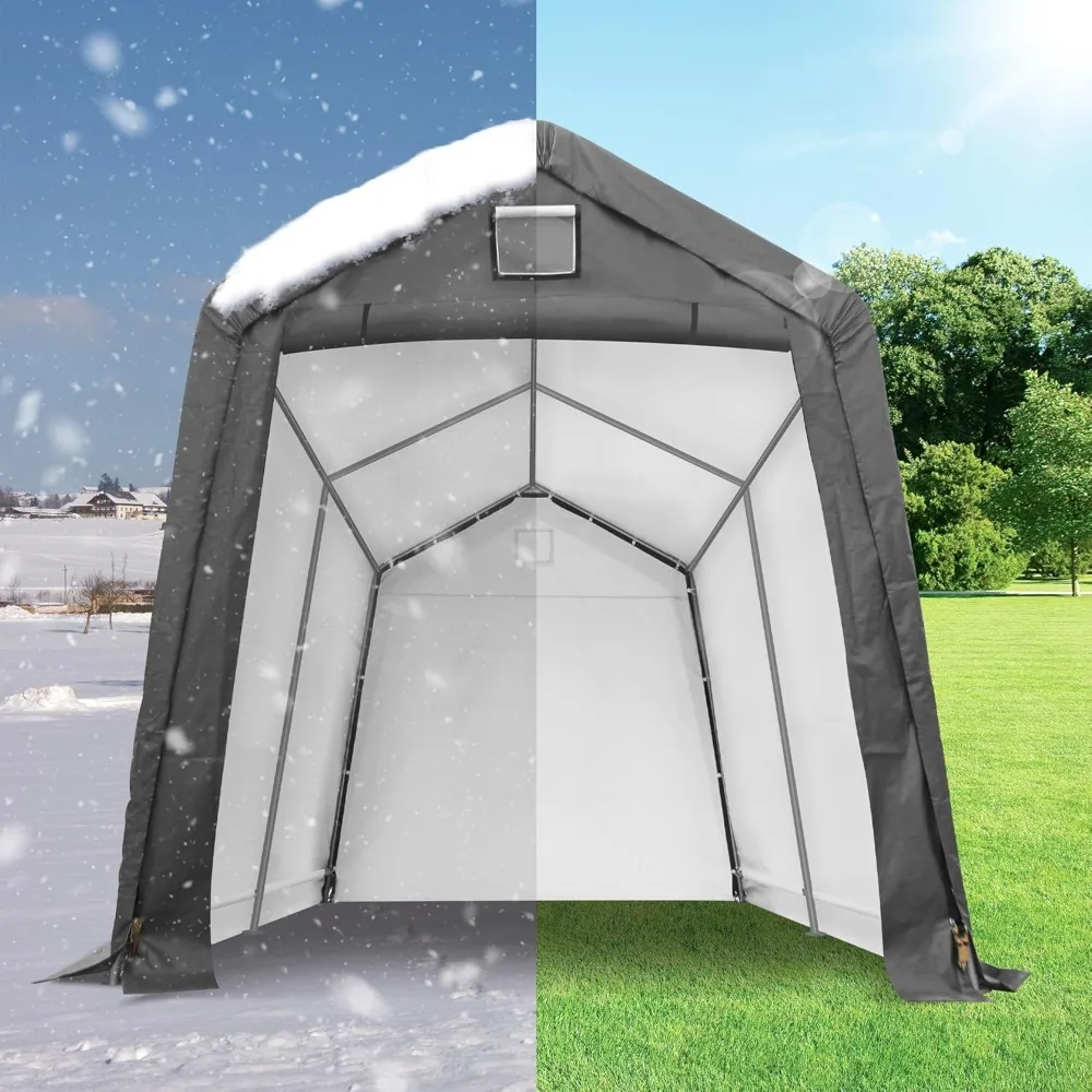 8x14 Ft Outdoor Storage Shelter, Heavy Duty Waterproof Portable Shed with Roll-up Zipper Door and Ventilated, Customized
8x14 Ft Outdoor Storage Shelter, Heavy Duty Waterproof Portable Shed with Roll-up Zipper Door and Ventilated, Customized