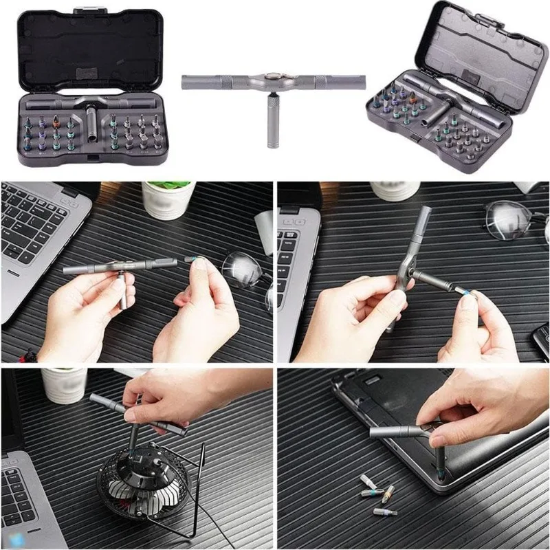 24 in 1 Magnetic Screwdriver Set Ratchet Screwdriver Magnetic Compact and Portable with Reversible High Torque Drive Handle
24 in 1 Magnetic Screwdriver Set Ratchet Screwdriver Magnetic Compact and Portable with Reversible High Torque Drive Handle
