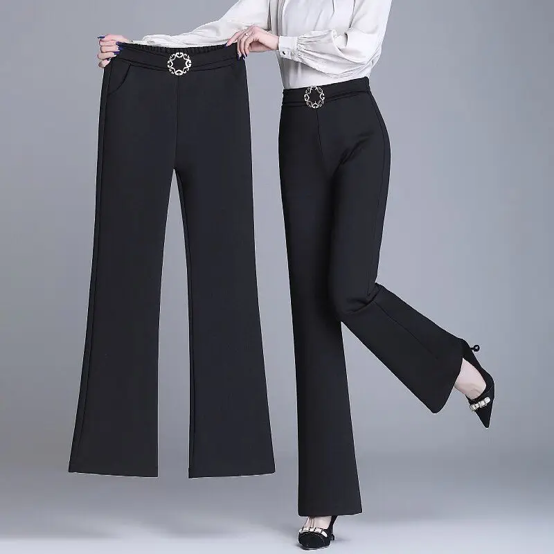 Black Flared Pants Women's Spring And Autumn New High Waist Straight Tube Versatile Loose Wide Leg Suit Pants 36
Black Flared Pants Women's Spring And Autumn New High Waist Straight Tube Versatile Loose Wide Leg Suit Pants 36