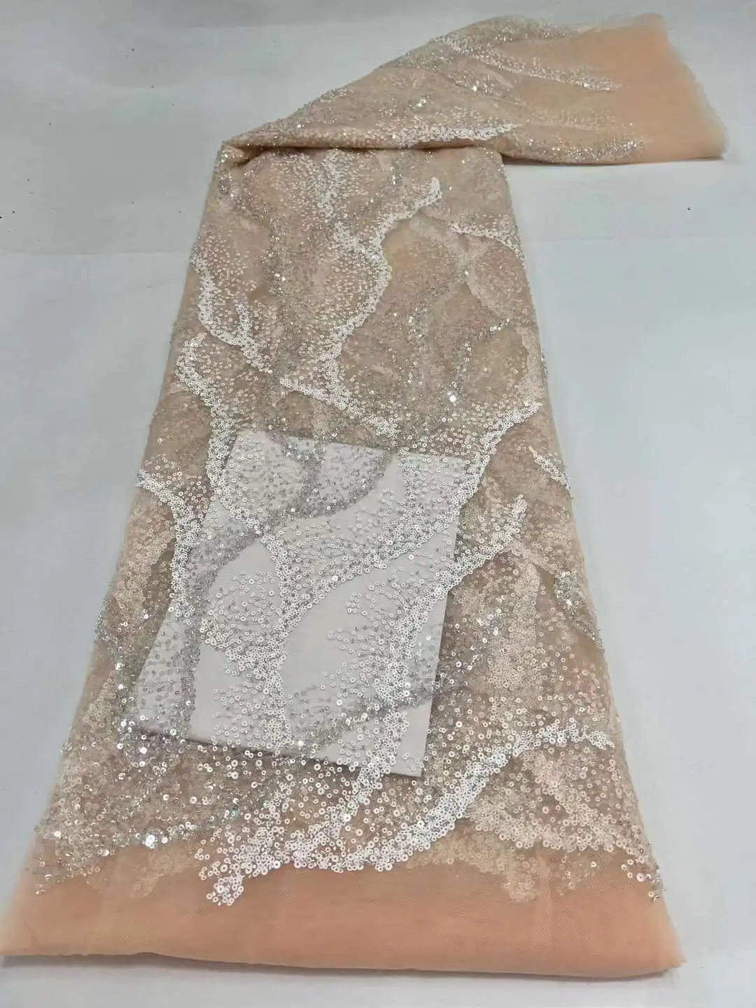 Beatuiful crystal sequin + bead African lace embroiderd French tulle net lace fabric For Party dress wedding dress Long dress
Beatuiful crystal sequin + bead African lace embroiderd French tulle net lace fabric For Party dress wedding dress Long dress