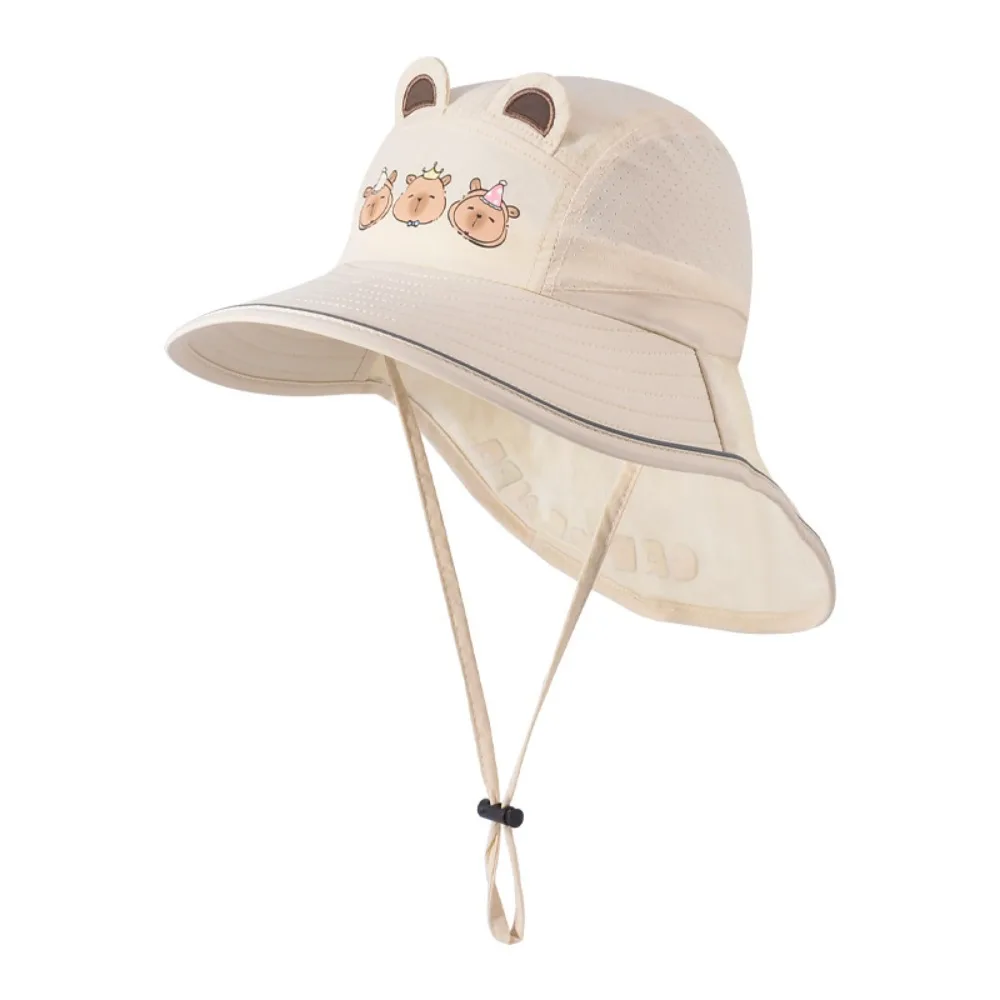 Casual Breathable Capybara Fisherman Hat Windproof Rope Cotton Shawl Sun Hat Wide Brim Quick Dry Baby Sun Protection Hat Girls
Casual Breathable Capybara Fisherman Hat Windproof Rope Cotton Shawl Sun Hat Wide Brim Quick Dry Baby Sun Protection Hat Girls