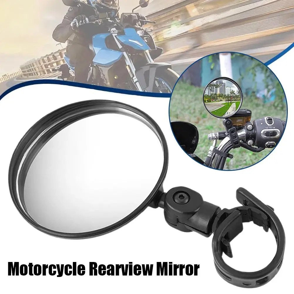Universal Motorcycle Mirror Handlebar Rearview Mirror for Bicycle 360 Rotation Adjustable for Bike Riding Cycling Mirror T3P8