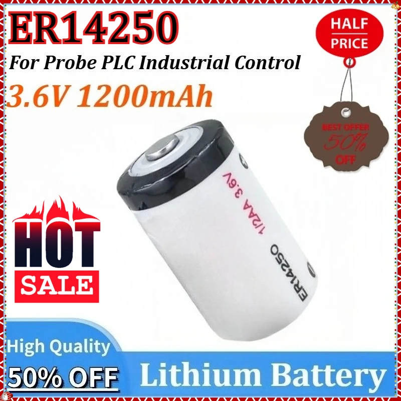 3.6V 1200mAh ER14250 1/2AA New Primary Lithium Battery for Probe PLC Industrial Control Servo Encoder Automation Instrument
3.6V 1200mAh ER14250 1/2AA New Primary Lithium Battery for Probe PLC Industrial Control Servo Encoder Automation Instrument