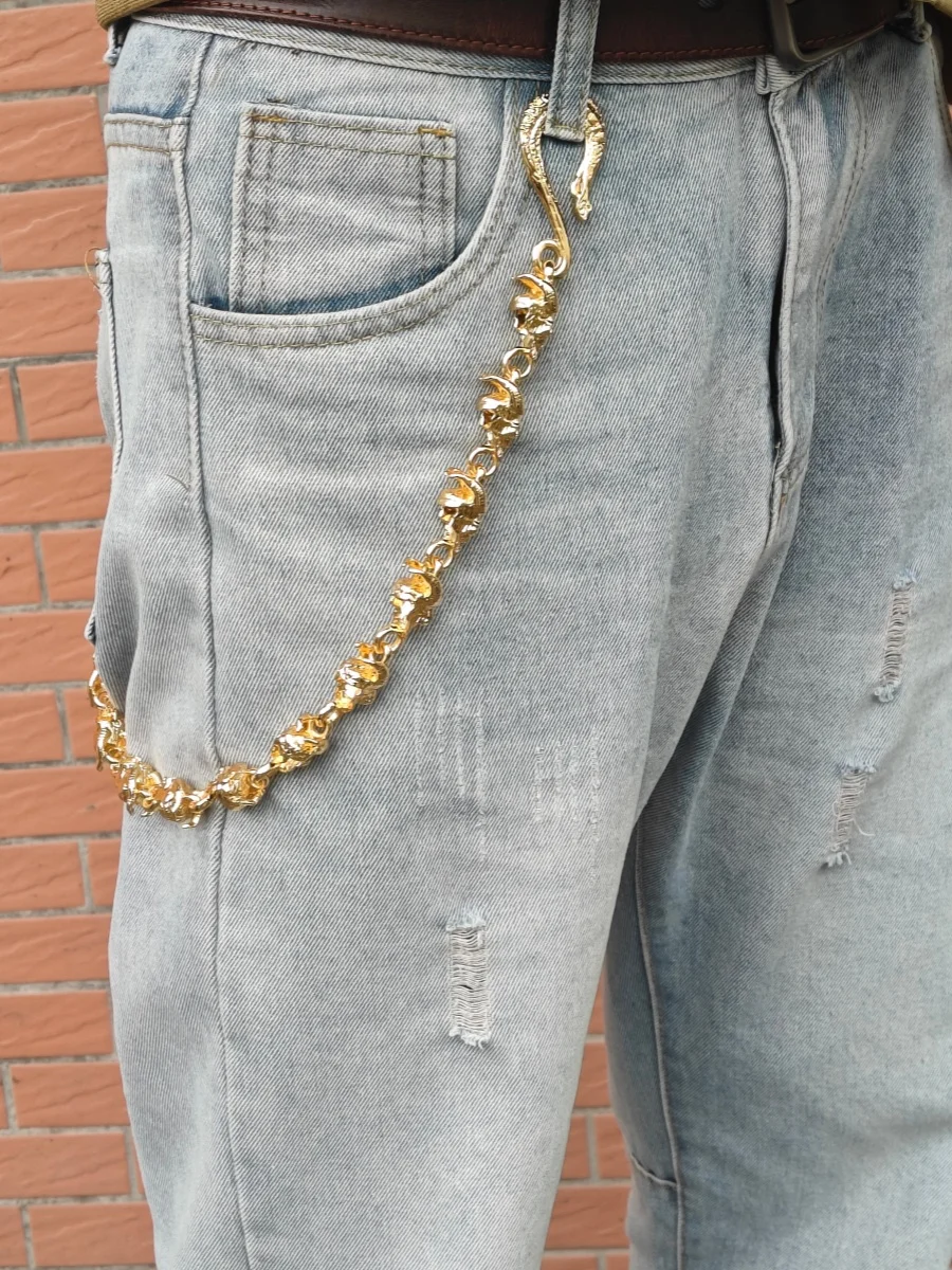 Y2K Ram's Horn Skull Pants Chain Multiple Wearing Methods Fashionable Men's And Women's Styles One's Waist Luxury Accessories
Y2K Ram's Horn Skull Pants Chain Multiple Wearing Methods Fashionable Men's And Women's Styles One's Waist Luxury Accessories