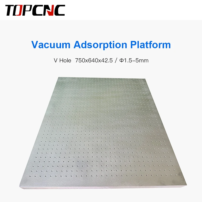 TOPCNC Vacuum Adsorption Platform V Hole 750x640x42.5mm Φ1.5-5mm for CNC Vibrating Knife
TOPCNC Vacuum Adsorption Platform V Hole 750x640x42.5mm Φ1.5-5mm for CNC Vibrating Knife