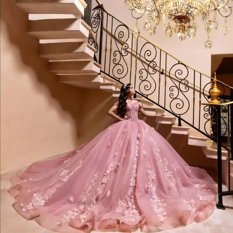 Роскошное розовое платье Quinceanera с открытыми плечами по индивидуальному заказу, аппликация с блестками, кружево, 3D цветок, бант, платья de 15, Quinceanera
Роскошное розовое платье Quinceanera с открытыми плечами по индивидуальному заказу, аппликация с блестками, кружево, 3D цветок, бант, платья de 15, Quinceanera 