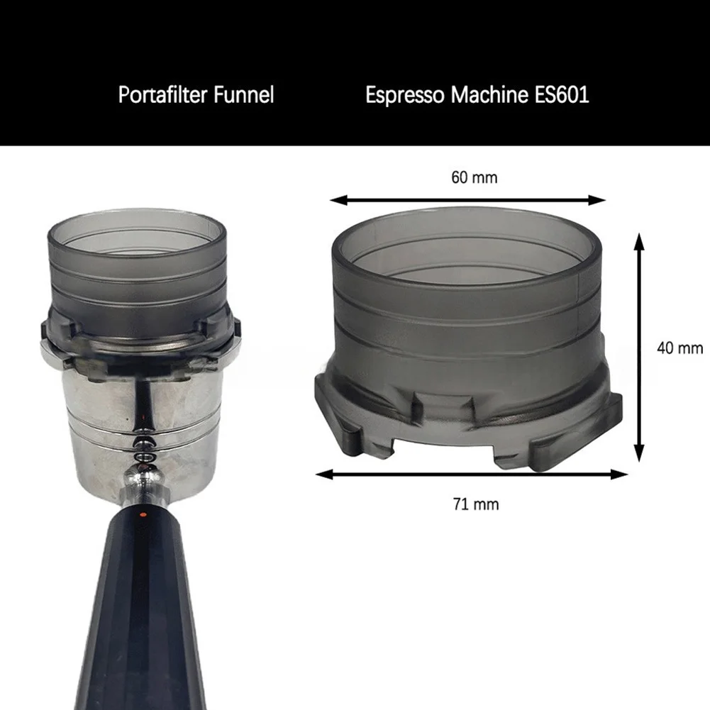 Кольцо-воронка для дозирования кофе, конструкция с защитой от брызг, сбалансированная экстракция эспрессо, пищевой контакт, квалифицированный пластик
Кольцо-воронка для дозирования кофе, конструкция с защитой от брызг, сбалансированная экстракция эспрессо, пищевой контакт, квалифицированный пластик