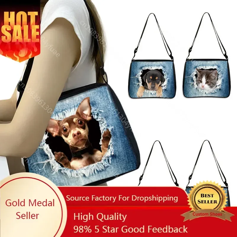 Kawaii Denim Pocket Puppy Dog Print Handbags Women Leisure Shoulder Bag Ladies Clutch Totes Bag Canvas Messenger Bags Gift
Kawaii Denim Pocket Puppy Dog Print Handbags Women Leisure Shoulder Bag Ladies Clutch Totes Bag Canvas Messenger Bags Gift