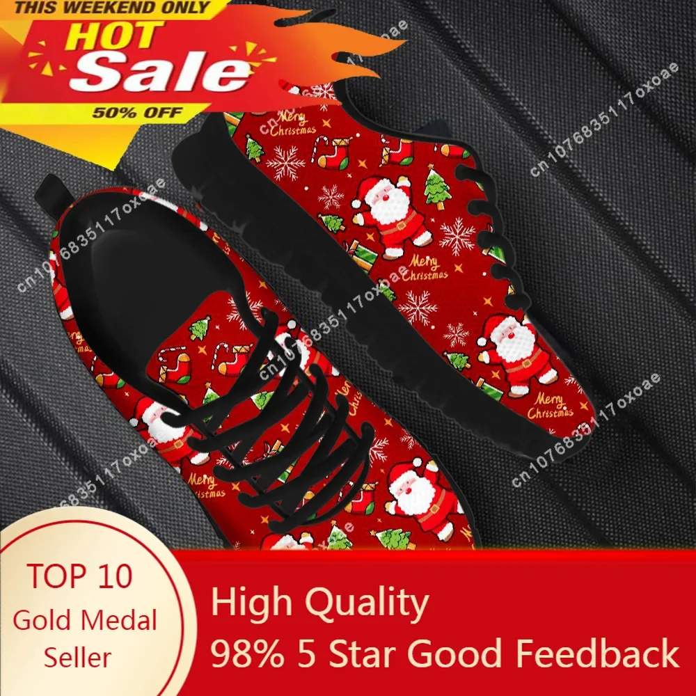 Wear-Resistant Casual Sneakers Santa Claus Snowflake Pattern Lace up Flat Shoes Women Mens Tennis Christmas Gifts
Wear-Resistant Casual Sneakers Santa Claus Snowflake Pattern Lace up Flat Shoes Women Mens Tennis Christmas Gifts