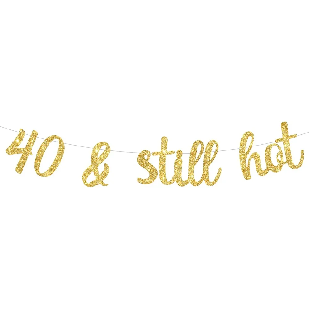 Fangleland 40th Birthday Banner 40 & Still Hot Banner 40th Birthday Decorations Forty Birthday Party Supplies for Women Men
Fangleland 40th Birthday Banner 40 & Still Hot Banner 40th Birthday Decorations Forty Birthday Party Supplies for Women Men
