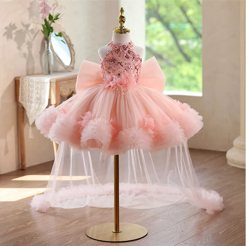 KLFLGD Dress up for the banquet, high-end elegant party dress, green embroidered sequin children's performance princess dress
KLFLGD Dress up for the banquet, high-end elegant party dress, green embroidered sequin children's performance princess dress