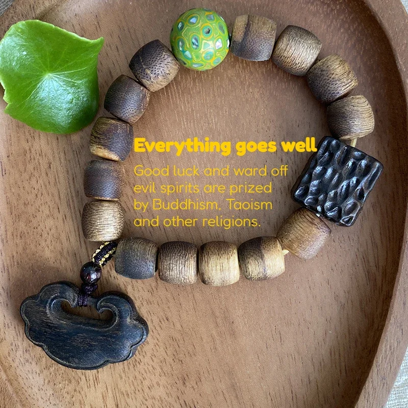 Yellow Chess Agilawood Bucket Bead Bracelet Peace Luck Lock Double Happiness Lacquer Bead Men Women Everything Goes Well Jewelry
Yellow Chess Agilawood Bucket Bead Bracelet Peace Luck Lock Double Happiness Lacquer Bead Men Women Everything Goes Well Jewelry