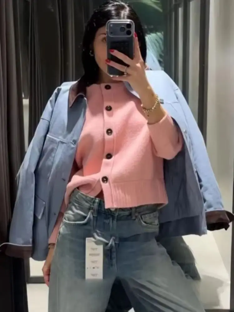 HH Woman Fashion Long Sleeves Single-breasted Short Coat Female Spring Casual Comfortable Round Collar Solid 2-Color Jacket
HH Woman Fashion Long Sleeves Single-breasted Short Coat Female Spring Casual Comfortable Round Collar Solid 2-Color Jacket