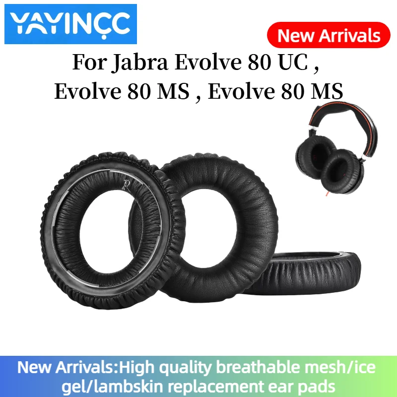 YAYINCC Soft Foam Protein Leather Ear Pads Compatible For Jabra Evolve 80 UC Evolve 80 MS, Evolve 80 MS Headset Repairing Parts
YAYINCC Soft Foam Protein Leather Ear Pads Compatible For Jabra Evolve 80 UC Evolve 80 MS, Evolve 80 MS Headset Repairing Parts