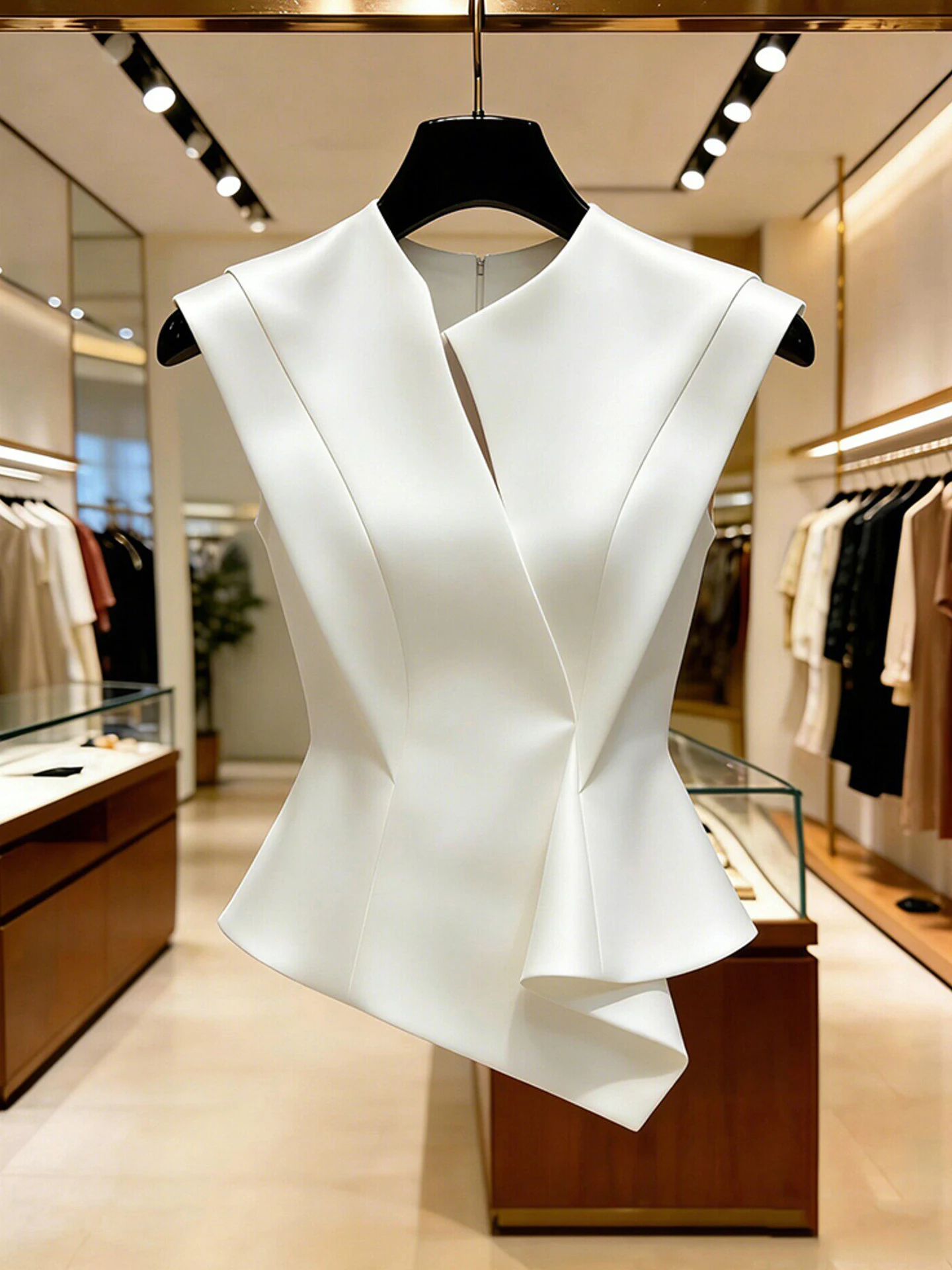 Fashionable Commuter Women's Sleeveless Vest Design Sensation 2026 Summer Silk Top Korean Style Straight Cut Pure Color
Fashionable Commuter Women's Sleeveless Vest Design Sensation 2026 Summer Silk Top Korean Style Straight Cut Pure Color