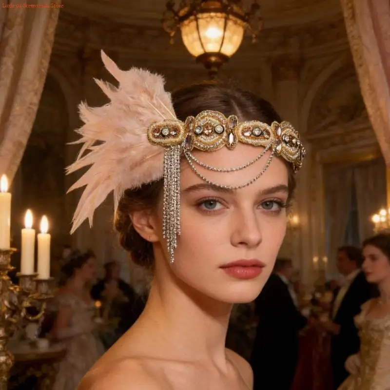 F92D Luxurious Feathered Hairband With Sparkling Crystal For Bridal PhotoShoots Props
F92D Luxurious Feathered Hairband With Sparkling Crystal For Bridal PhotoShoots Props