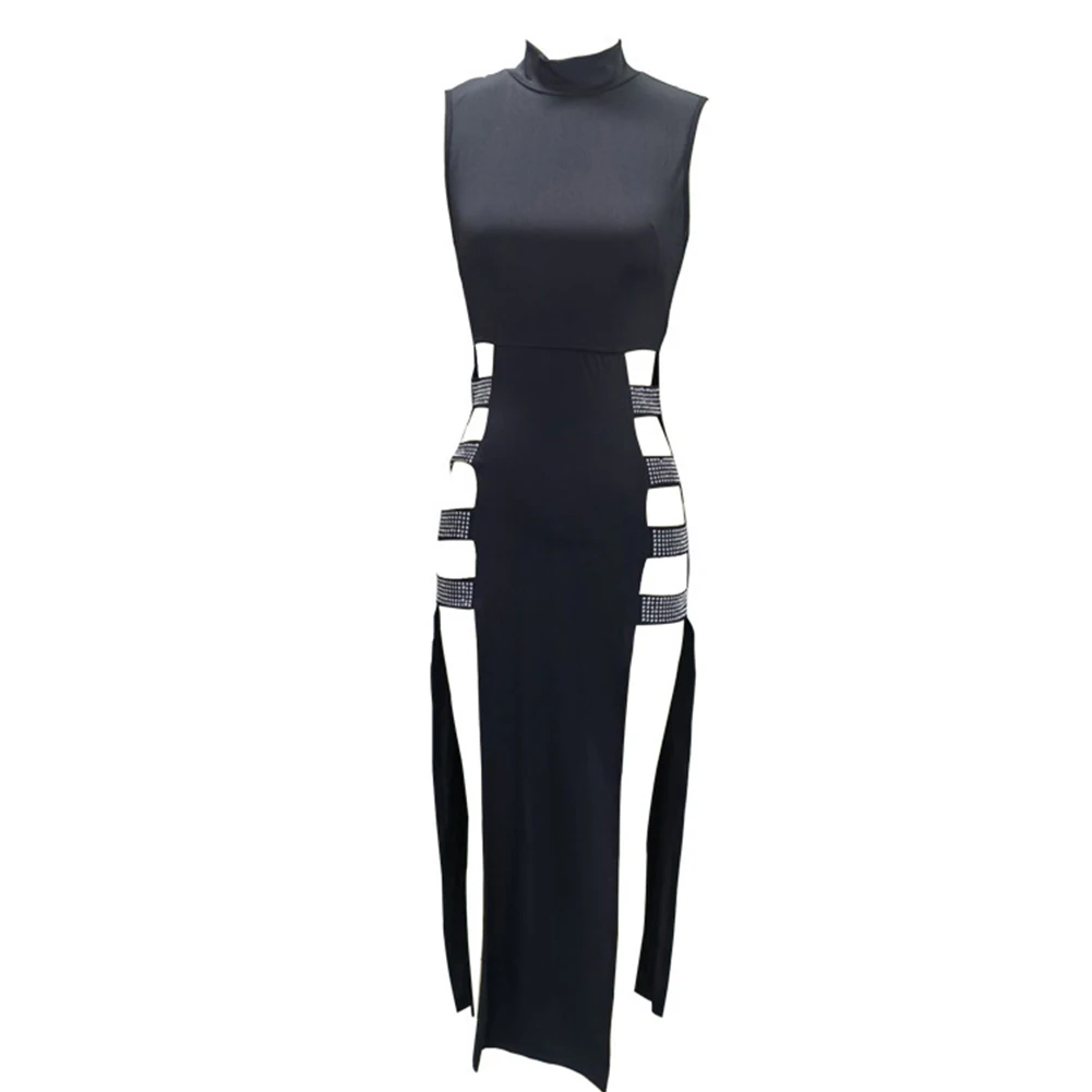Bodycon Women Dress Daily Party Side High Slit Sleeveless Solid Stand Collar Summer Comfortable Cutout Elegant
Bodycon Women Dress Daily Party Side High Slit Sleeveless Solid Stand Collar Summer Comfortable Cutout Elegant