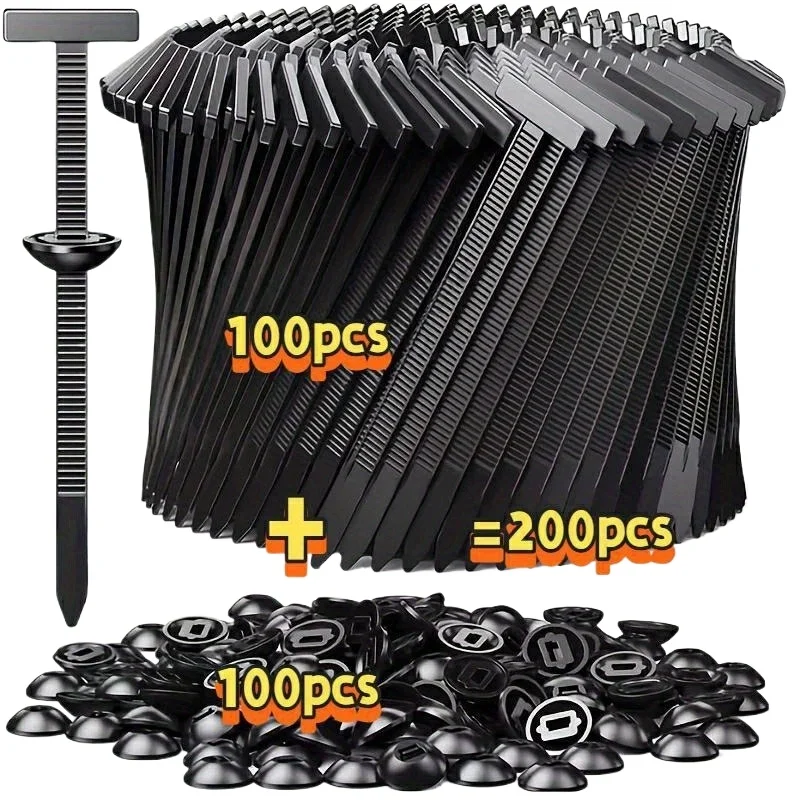 100Set Heavy-Duty Self-Locking Cable Ties UV Resistant High-Strength Locking Mechanism Organizing Fastener Automotive Repair
100Set Heavy-Duty Self-Locking Cable Ties UV Resistant High-Strength Locking Mechanism Organizing Fastener Automotive Repair