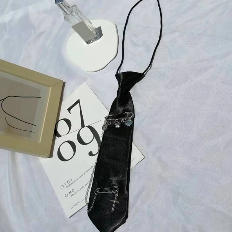 Fashion Neckties for Taking Photo Women Men Casual Plain Necktie Metal Chain Neckwear School Uniform Accessories
Fashion Neckties for Taking Photo Women Men Casual Plain Necktie Metal Chain Neckwear School Uniform Accessories