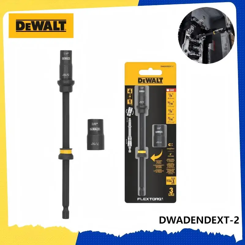DEWALT DWADENDEXT-2 Двусторонняя гайковертка 4-в-1 — удлинитель 6 дюймов, FLEXTORQ, съемные гнезда, промышленный магнит, шестигранный хвостовик
DEWALT DWADENDEXT-2 Двусторонняя гайковертка 4-в-1 — удлинитель 6 дюймов, FLEXTORQ, съемные гнезда, промышленный магнит, шестигранный хвостовик