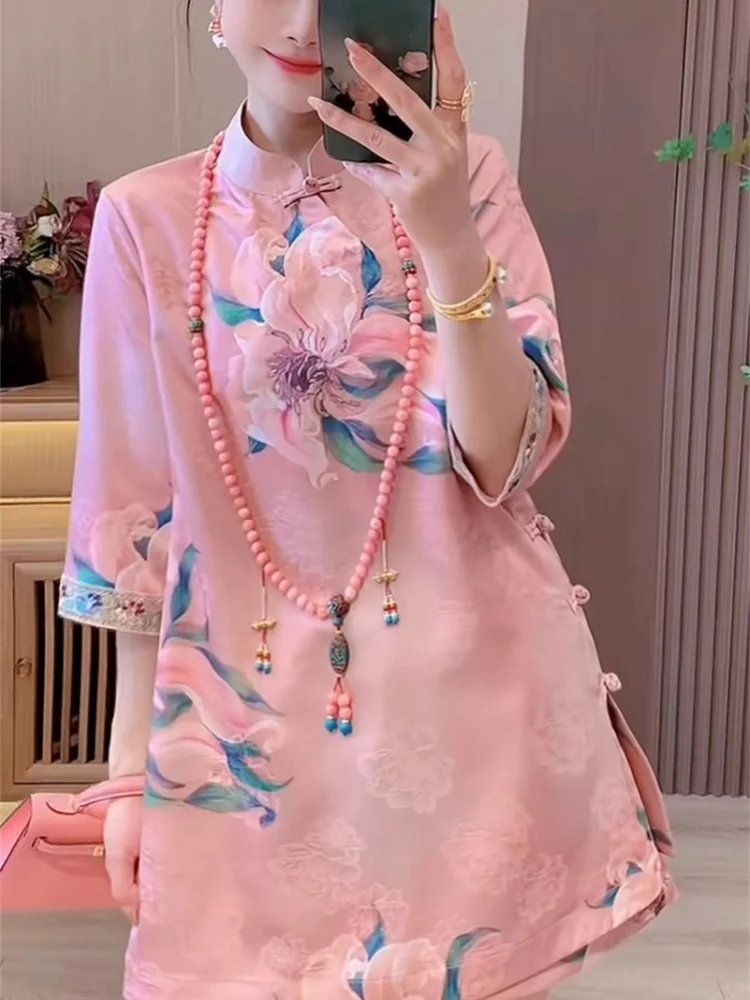 Designer Temperament Two Piece Sets for Women Chinese Style Flower Aesthetic Half Sleeve Shirts Summer Short Pant Outfits Casual
Designer Temperament Two Piece Sets for Women Chinese Style Flower Aesthetic Half Sleeve Shirts Summer Short Pant Outfits Casual