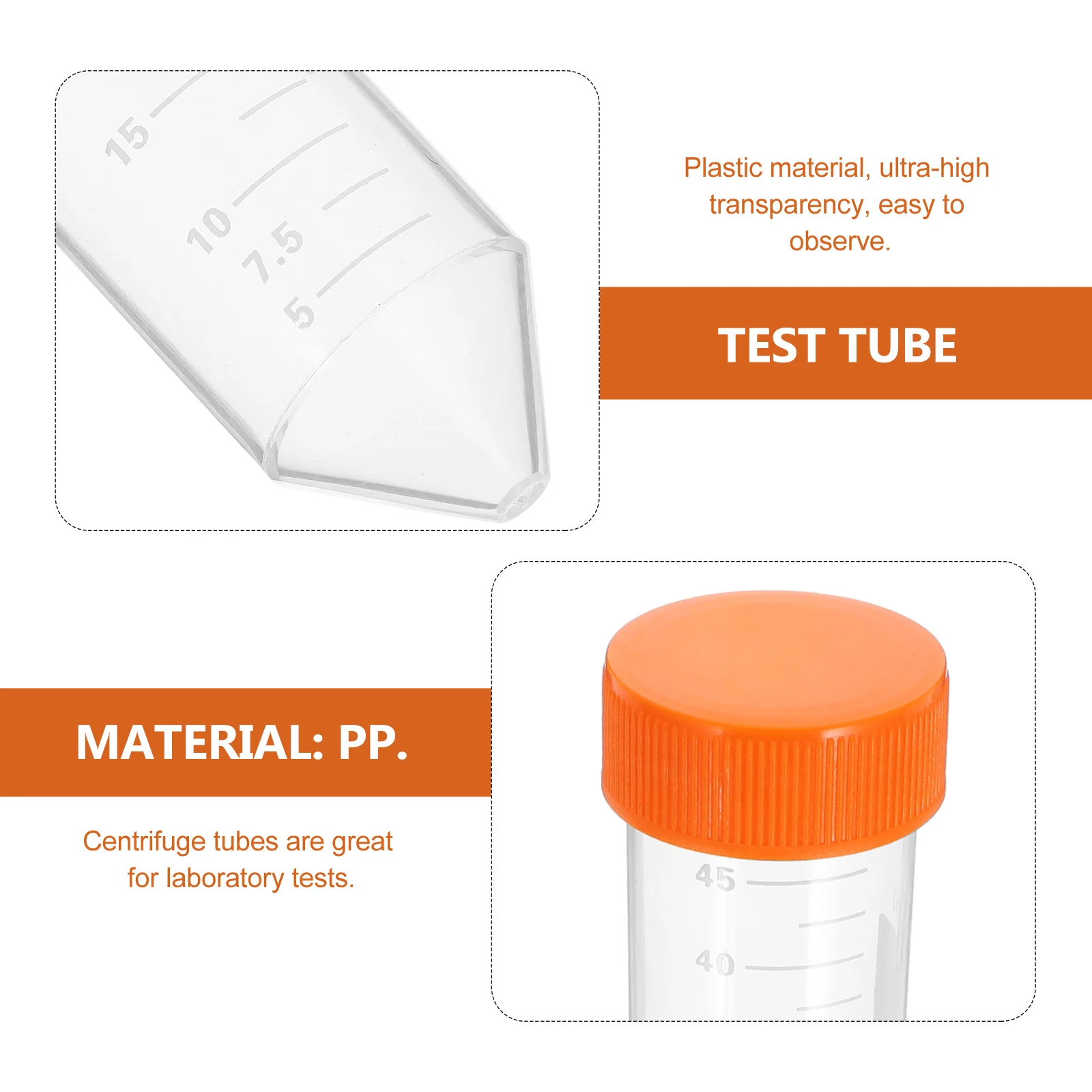 50 Pcs Tube Laboratories Container Laboratory Storage Experiment Centrifugal Vials Screw Cap 
50 Pcs Tube Laboratories Container Laboratory Storage Experiment Centrifugal Vials Screw Cap