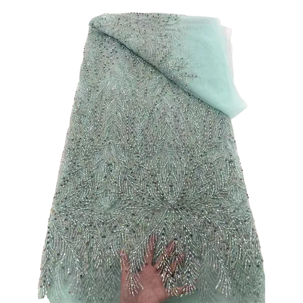 African Lace Fabric Sequins Beaded Embroidery SYJ-1406305 Nigerian Bridal High Quality French Tulle Lace Fabric
African Lace Fabric Sequins Beaded Embroidery SYJ-1406305 Nigerian Bridal High Quality French Tulle Lace Fabric
