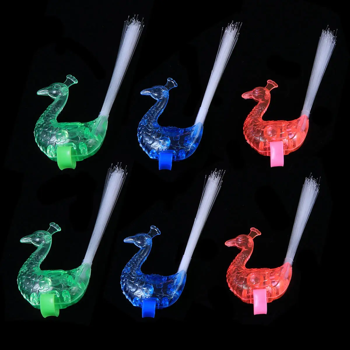16Pcs Peacock Inspired Finger Light Optical Fiber LED Glow Ring Kids Safe Auto Changing 7 Colors Party Supply Vocal Concert Fun
16Pcs Peacock Inspired Finger Light Optical Fiber LED Glow Ring Kids Safe Auto Changing 7 Colors Party Supply Vocal Concert Fun
