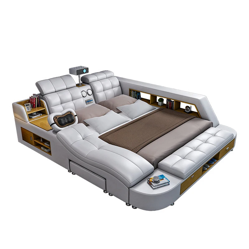 New Model Tatami Massage Bed Leather Modern Multifunctional Smart Bed White With Projector
New Model Tatami Massage Bed Leather Modern Multifunctional Smart Bed White With Projector