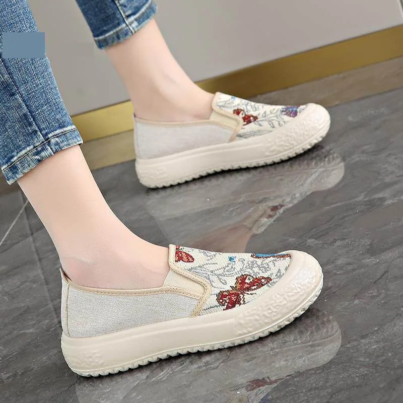 Beijing Ladies Canvas Slip-On Casual Shoes Soft Bottom Travel Sneakers Comfortable Mom Shoes Summer Tour Feet Sensation Flats
Beijing Ladies Canvas Slip-On Casual Shoes Soft Bottom Travel Sneakers Comfortable Mom Shoes Summer Tour Feet Sensation Flats