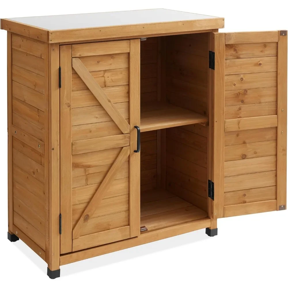 Outdoor Garden Potting Bench with Metal Tabletop and Storage Cabinet - Wooden Outdoor Garden Patio Workstation Table
Outdoor Garden Potting Bench with Metal Tabletop and Storage Cabinet - Wooden Outdoor Garden Patio Workstation Table