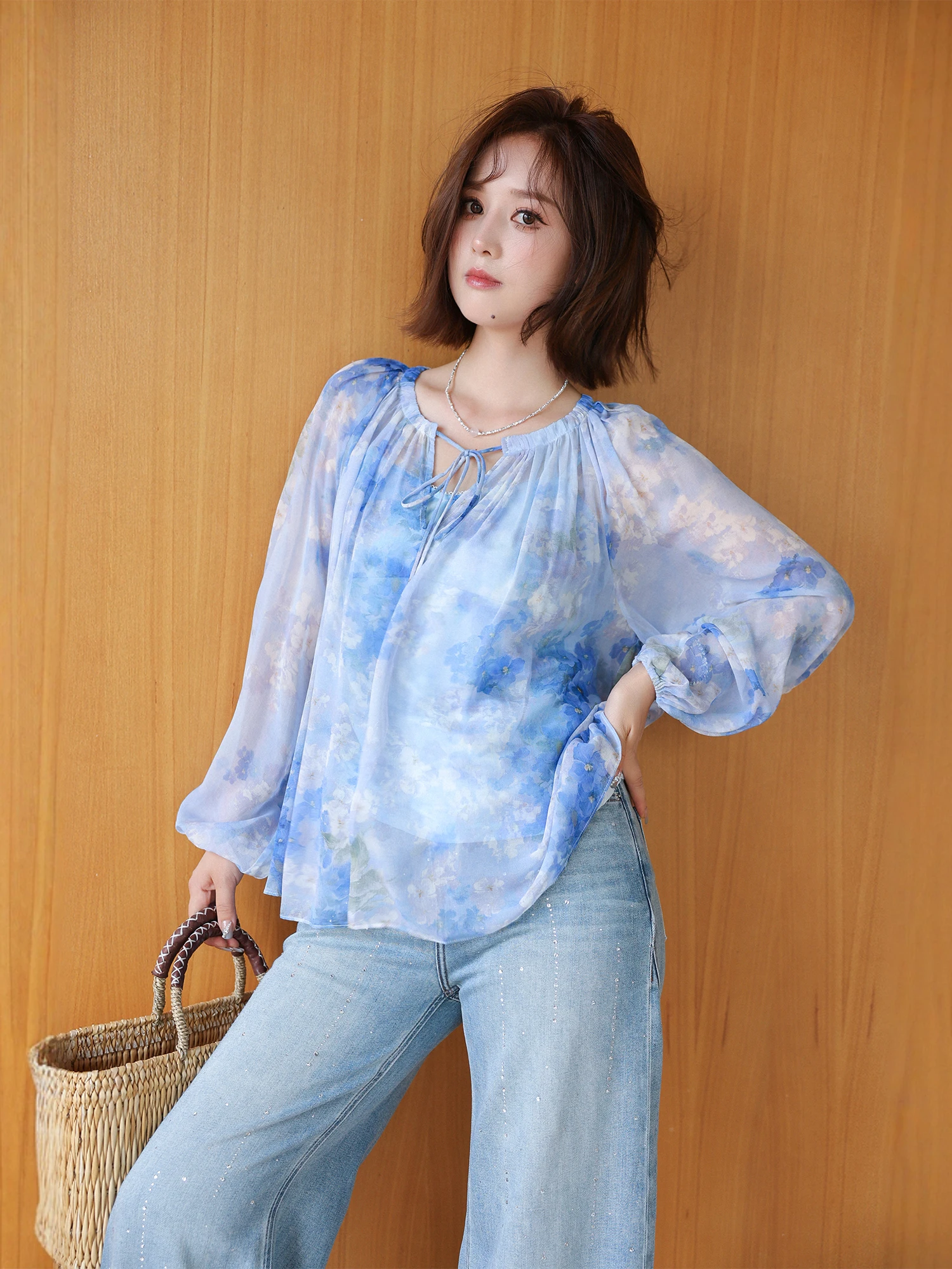 MIUCO Silk Belted Lantern Sve plus Size irt Dyeing Print ter Two Piece Set Top Women's Busin Casual V-ne Loose Fit
MIUCO Silk Belted Lantern Sve plus Size irt Dyeing Print ter Two Piece Set Top Women's Busin Casual V-ne Loose Fit