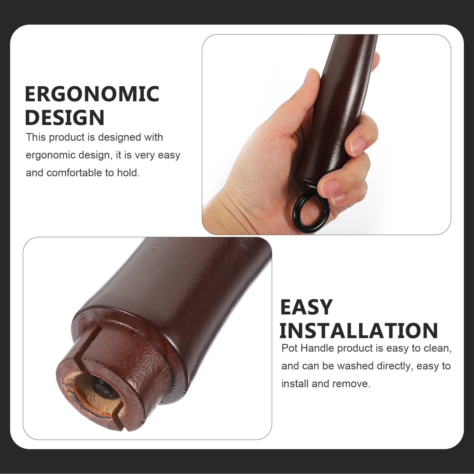 2 Pcs Grip Anti-scalding Wooden Handle Camping Cookware Long Grips Replacement Iron Pot Handled 
2 Pcs Grip Anti-scalding Wooden Handle Camping Cookware Long Grips Replacement Iron Pot Handled